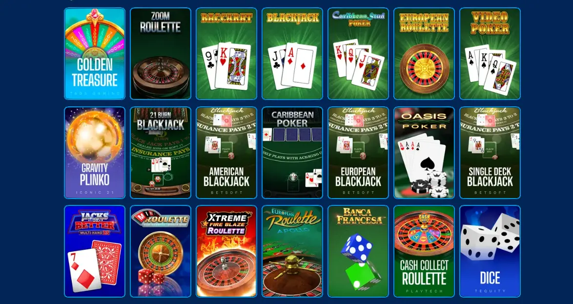 spinfin casino Tafelspellen