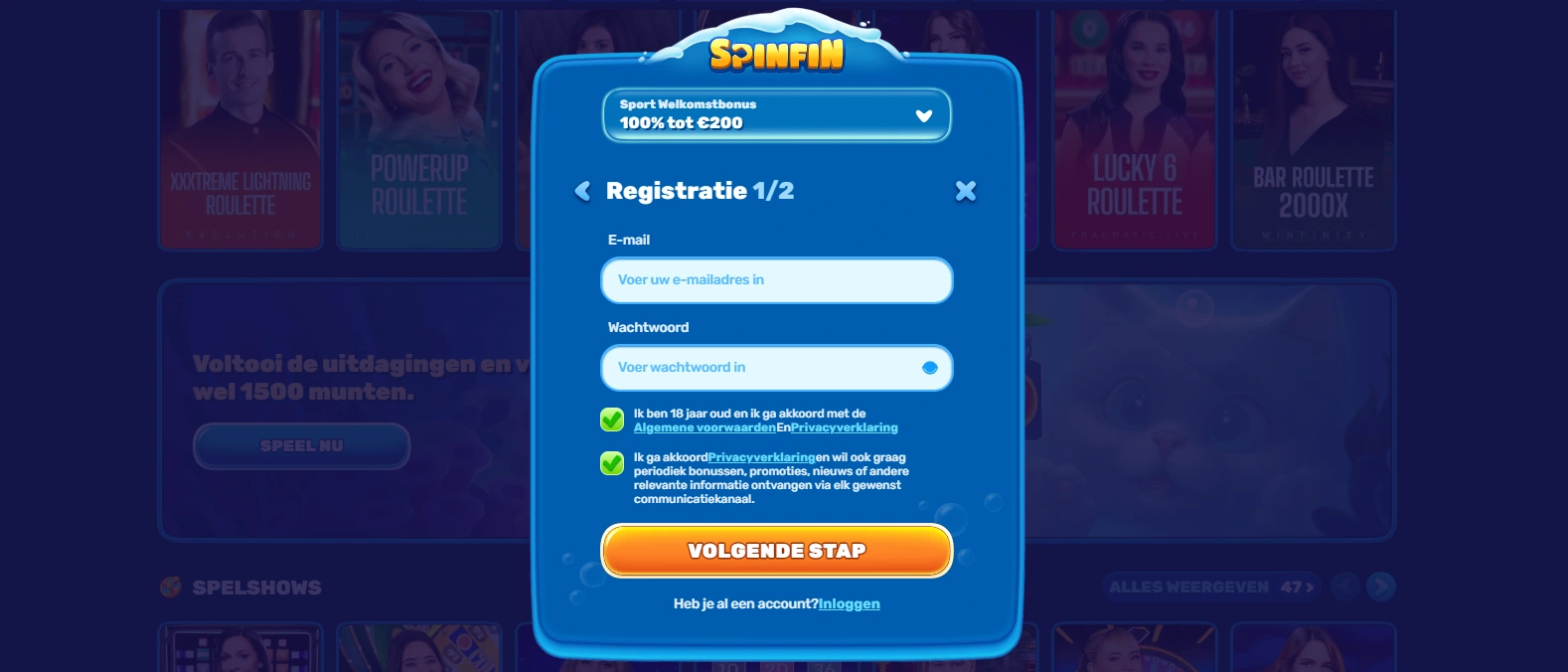 spinfin casino registratie 